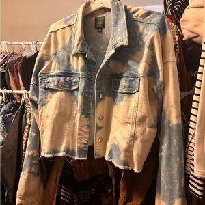 Wild Fable Blue and Cream Jean Jacket